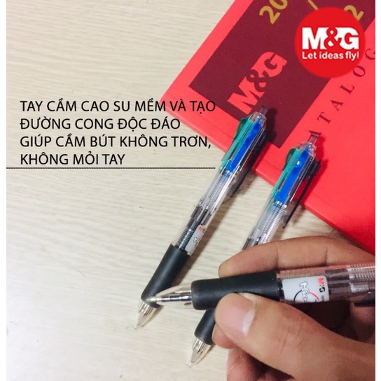 Bút bi bấm nhiều màu M&G 4 màu 80371