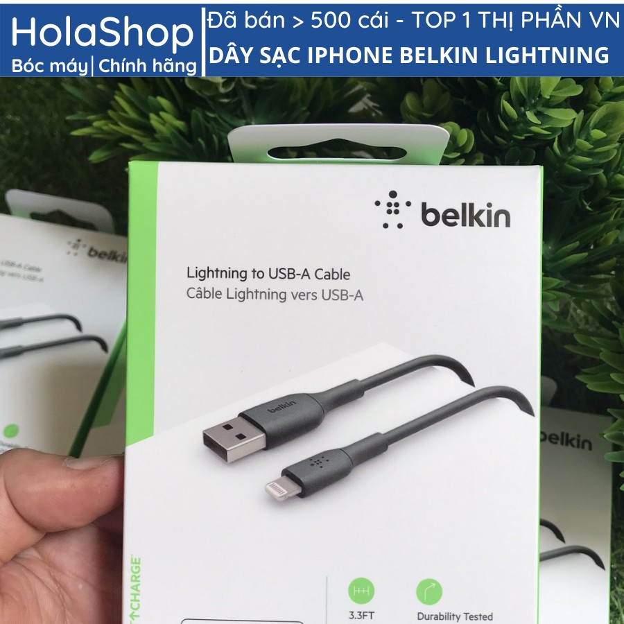 Dây sạc iphone Belkin MFI sạc nhanh chính hãng của mỹ, dài 1m cho IPhone 6 7 8 plus X XS Max 11 Pro Max