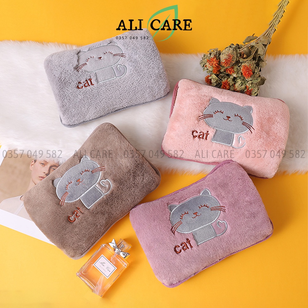 Túi chườm bụng kinh sạc điện tự ngắt cao cấp, chườm nóng giảm đau bụng kinh, chườm cổ vai gáy, sưởi ấm tay chân ALI CARE