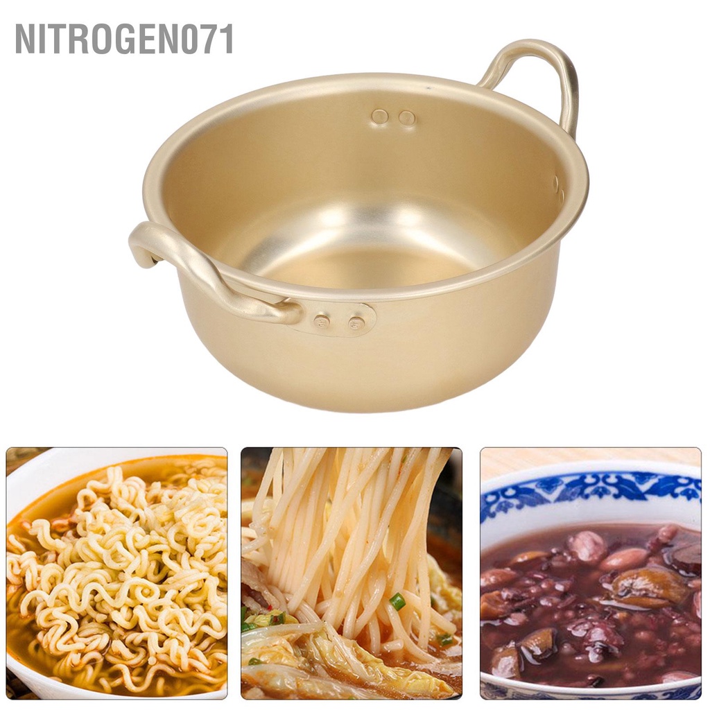❤️ Nitrogen071 Nồi nấu mì ramen trơn kiểu Hàn Quốc Khả năng dẫn nhiệt tốt di động có thể xếp chồng lên nhau nắp đậy cho Đi bộ đường dài cắm trại tại nhà