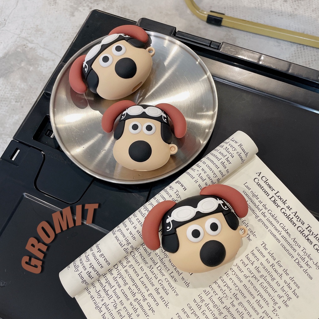Vỏ Bảo Vệ Hộp Sạc Tai Nghe AirPods3 2021 / AirPods3 / Pro / AirPods2gen Hình Chú Cún Phi Công Dễ Thương Ốp