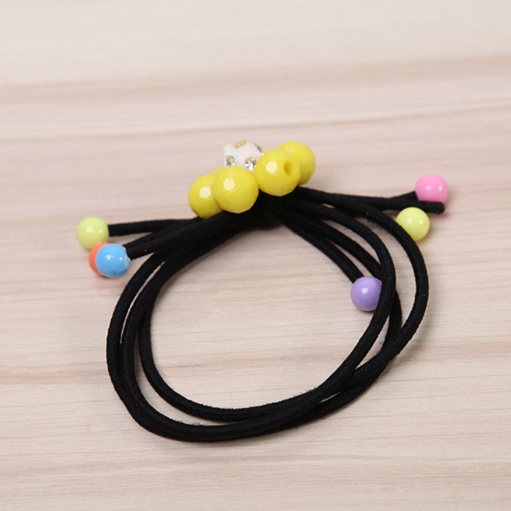 Dây buộc tóc đính hạt hoa đáng yêu cho bé gái