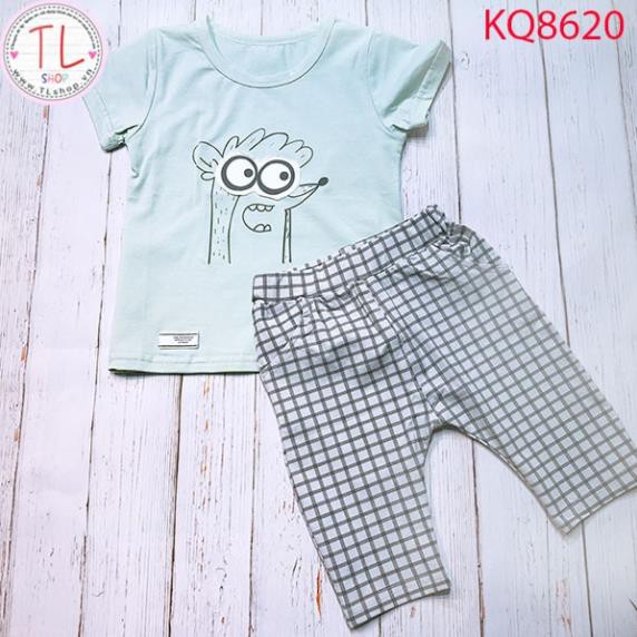 Quần áo trẻ em - Sét bộ chú rigby đáng yêu cho bé - Thời trang trẻ em - Bộ bé trai - Bộ bé gái