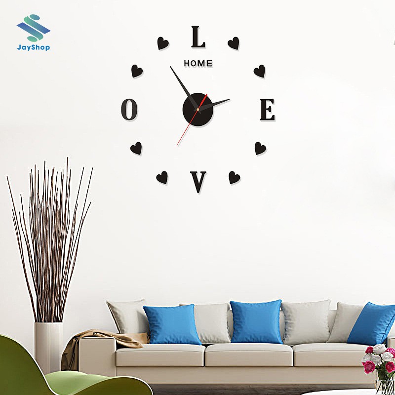 ĐỒNG HỒ DÁN TƯỜNG DIY KIỂU DÁNG LOVE