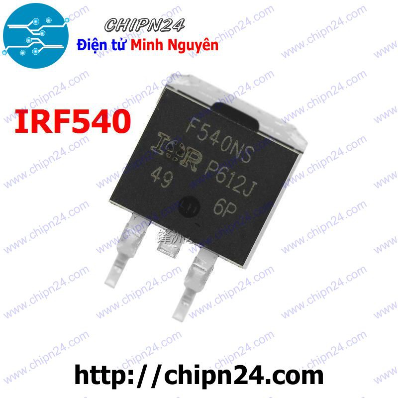 [1 CON] Mosfet Dán IRF540 (Hàng Tốt) TO-263 33A 100V Kênh N (SMD Dán) (IRF540NS F540NS 540)