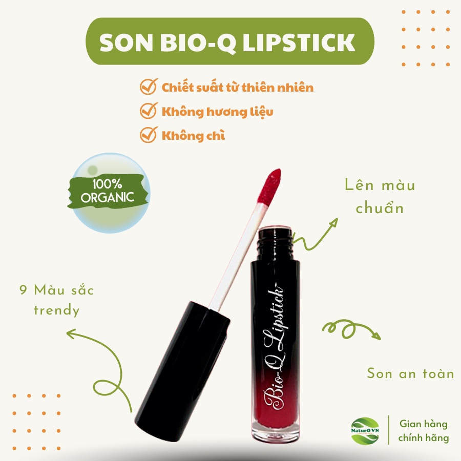 Son Kem BIO-Q Lipstick Không Chì An Toàn Naturovn