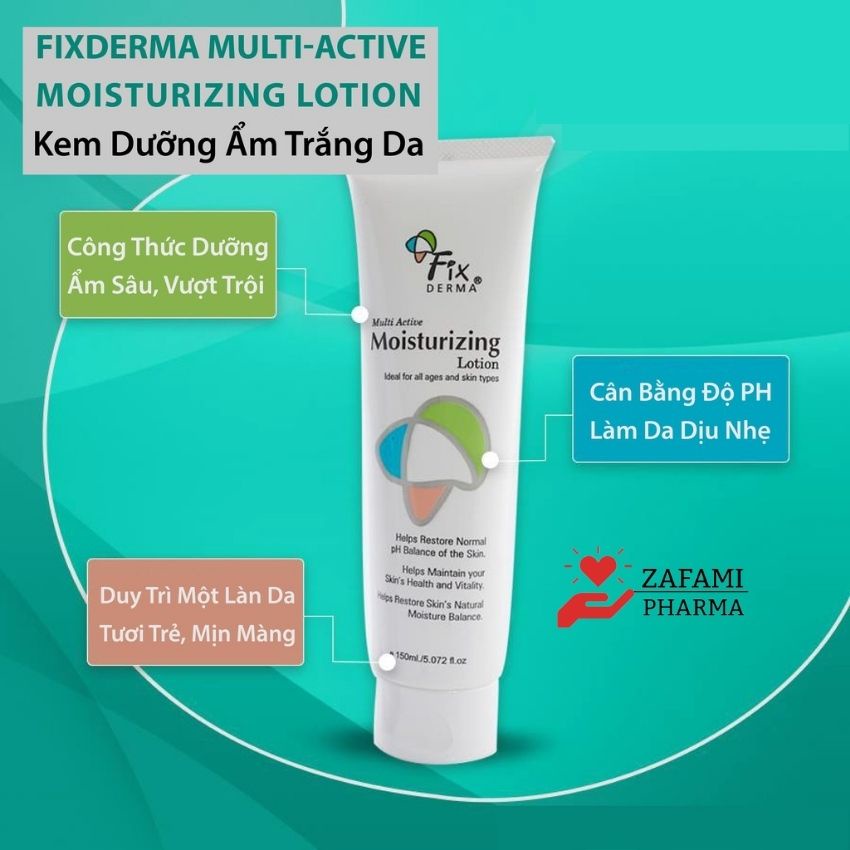 Kem dưỡng ẩm body trắng da body lotion dưỡng da dưỡng thể Fixderma Moisturizing Multi Active (150ml) Zafami Pharma | BigBuy360 - bigbuy360.vn