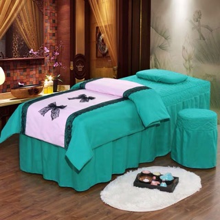 Bộ ga giường spa 4 món nơ