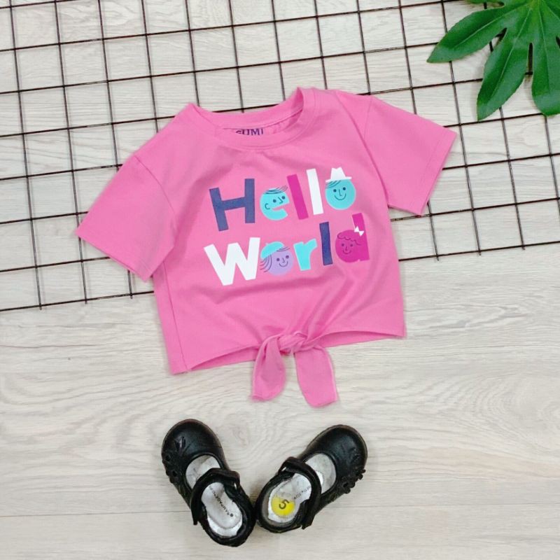 Áo thun bé gái đẹp, áo croptop bé gái