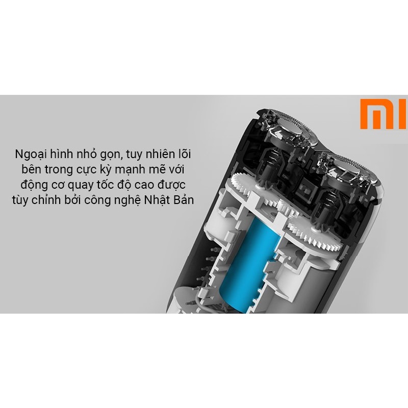 Máy Cạo Râu Mini Xiaomi Mijia MSX201-Chống Nước, Vệ Sinh Dễ Dàng, Lưỡi Dao kép Dễ Chịu Bh 12 Tháng