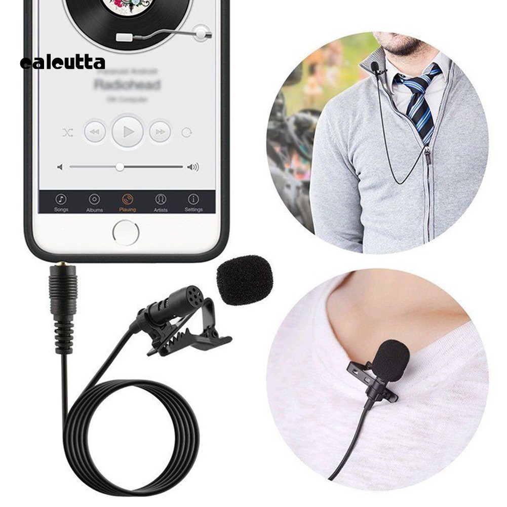 【Ready stock】3.5mm Clip-on Lapel Microphone Hands Free Wired Condenser Mini Lavalier Mic