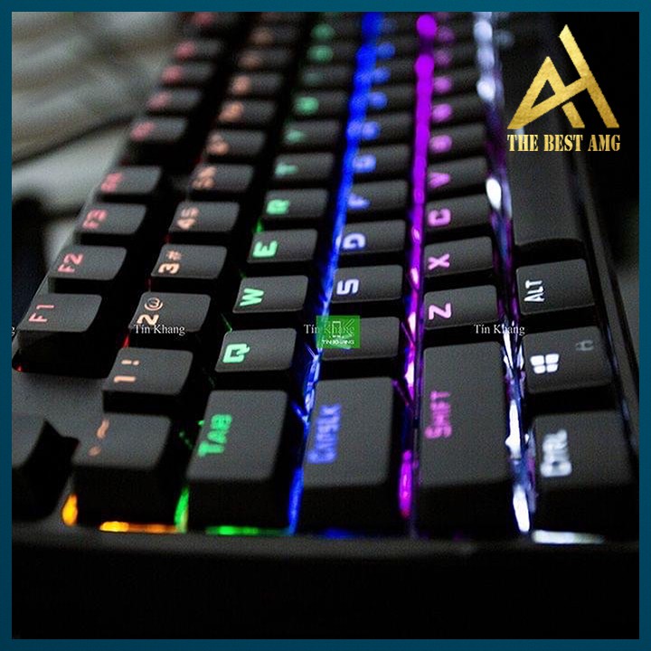 Bàn Phím Cơ Gaming Keycap Xuyên Led HP GK100 Bàn Phím Máy Tính Laptop Có Dây Keyboard Chơi Game