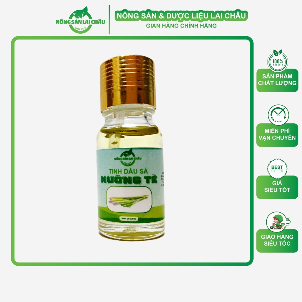 10ml Tinh Dầu Sả Java Nguyên Chất Mường Tè Lai Châu