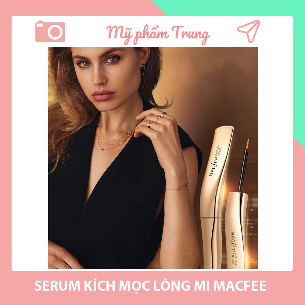Serum kích mọc lông mi MACfee chứa thành phần thảo mộc hỗ trợ làm dày và dài mi sau 4 tuần sử dụng