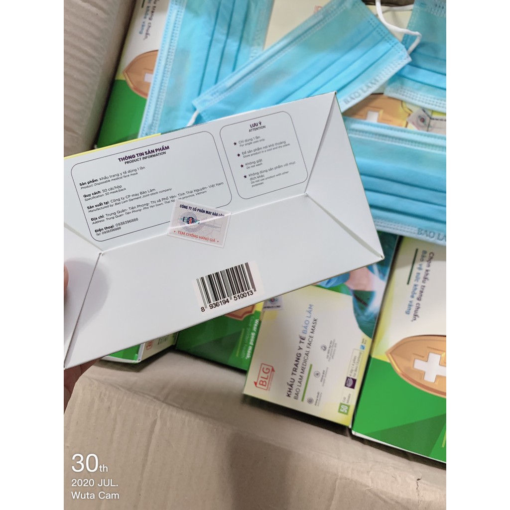 Khẩu trang y tế 4 lớp hộp 50 cái có giấy kiểm định hàng loại 1