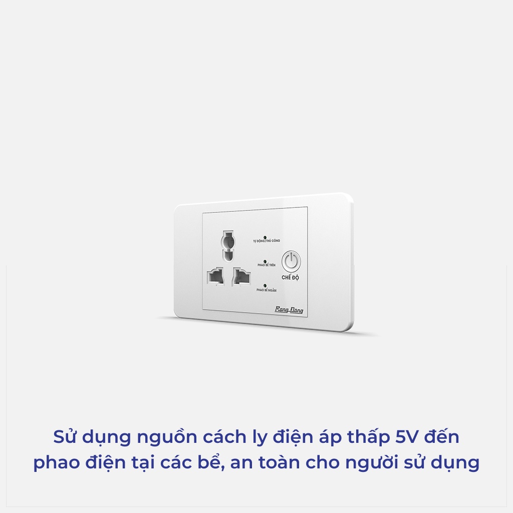 Ổ cắm máy bơm an toàn Rạng Đông, Model: OC03.MB 16A