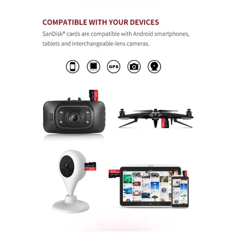 SANDISK GOPRO Thẻ Nhớ micro sd 64GB 128GB 1TB class 512G class 10 carao de memoria U3 A2 V30 1TB tf