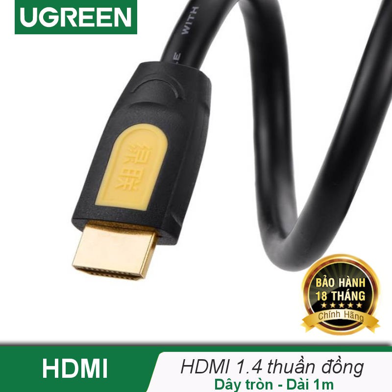 [Mã ELHACE giảm 4% đơn 300K] Cáp HDMI 2.0 Chính Hãng Ugreen (4k@60Hz) 10115 10128 10129 10130 HD101 Cao cấp