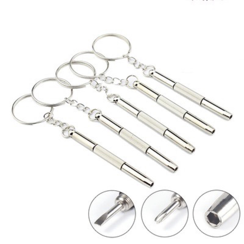 Tua vít đa năng 3 đầu tiện dụng, tô vít mini sửa đồng hồ, mắt kính