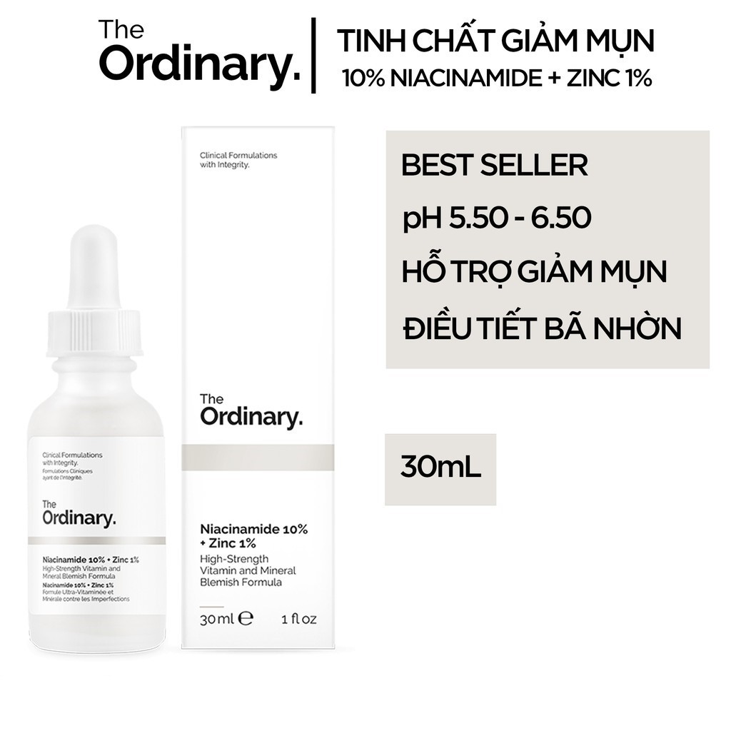 COMBO The Ordinary Niacinamide 10% 30ml + Hyaluronic Acid 2% + B5 30ml COMBO cấm ẩm & phục hồi | BigBuy360 - bigbuy360.vn