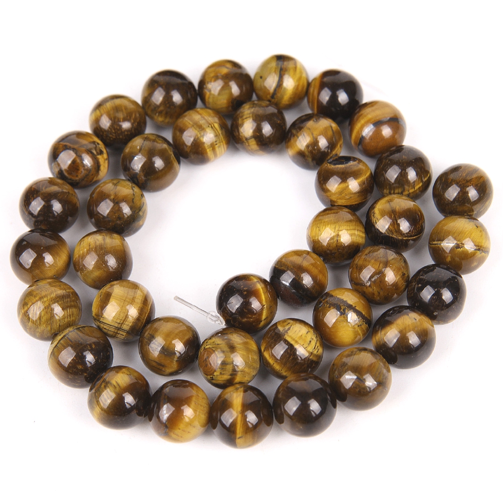 Chuỗi hạt đá mắt hổ tự nhiên 4/6/8/10/12mm dùng làm trang sức thủ công