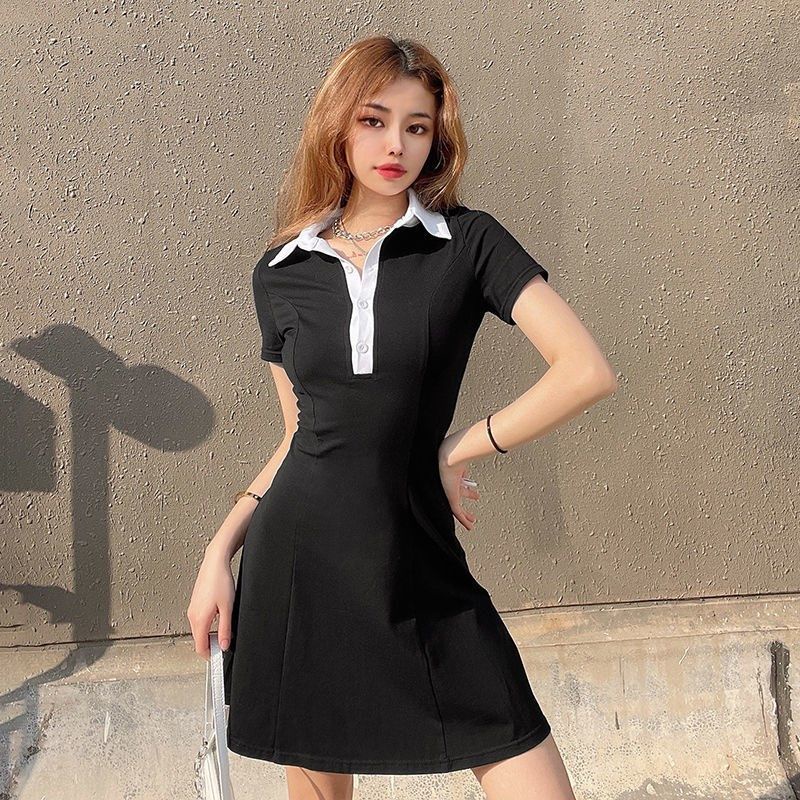 Đầm váy polo nữ chất thun tăm bozip - Váy polo Tôn dáng