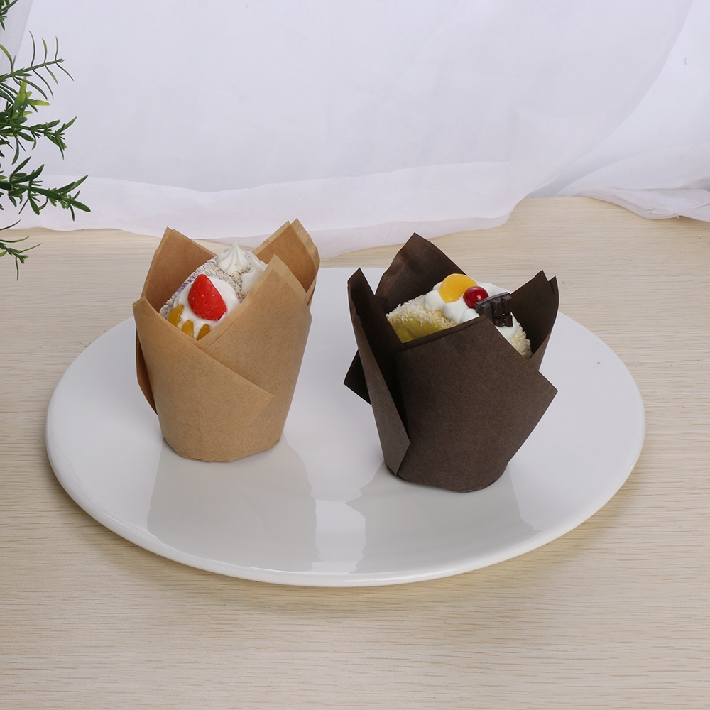 CONOPERY Set 50 cốc giấy nướng bánh tiện dụng nhiều màu tùy chọn