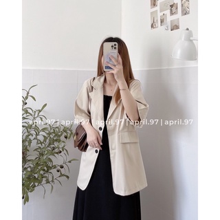 Áo vest blazer tay ngắn (ảnh thật/ có sẵn)