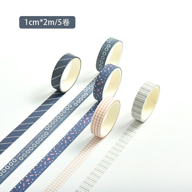 Set 5 washi tape xinh xắn trang trí đa dụng (Hàng có sẵn)