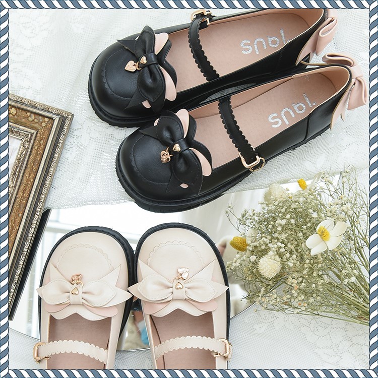 [Sẵn] [Chính hãng] [SNBL] Giày mũi tròn phong cách học đường Nhật Bản nơ mềm dễ thương giày đồng phụ