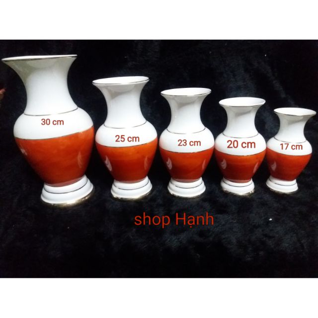 Bình hoa đá đỏ (có 5 size)