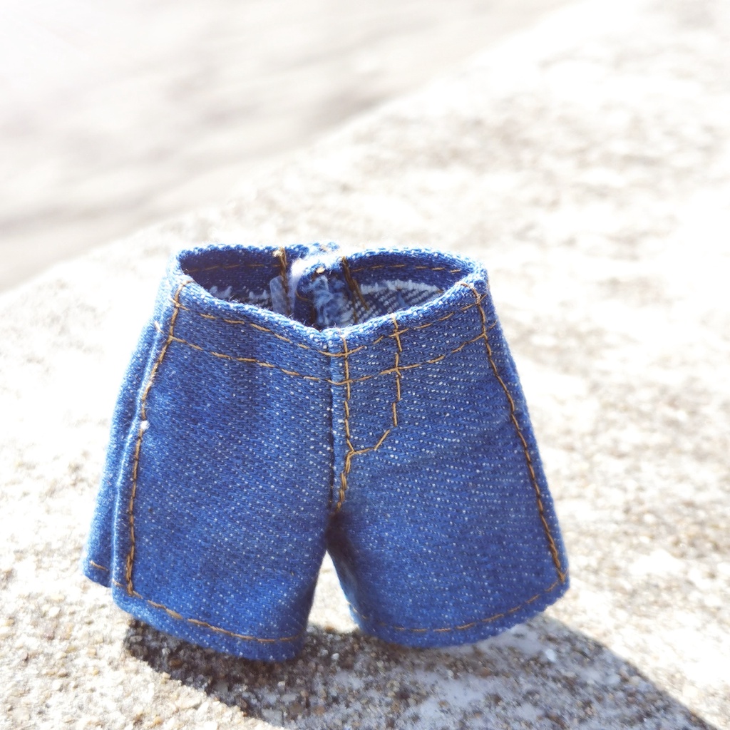 Quần short jean tỷ lệ 1/6 cho búp bê mô hình