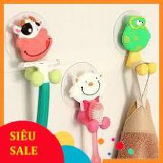 Kẹp bàn chải hình thú - đế hít kẹp bàn chải cho bé