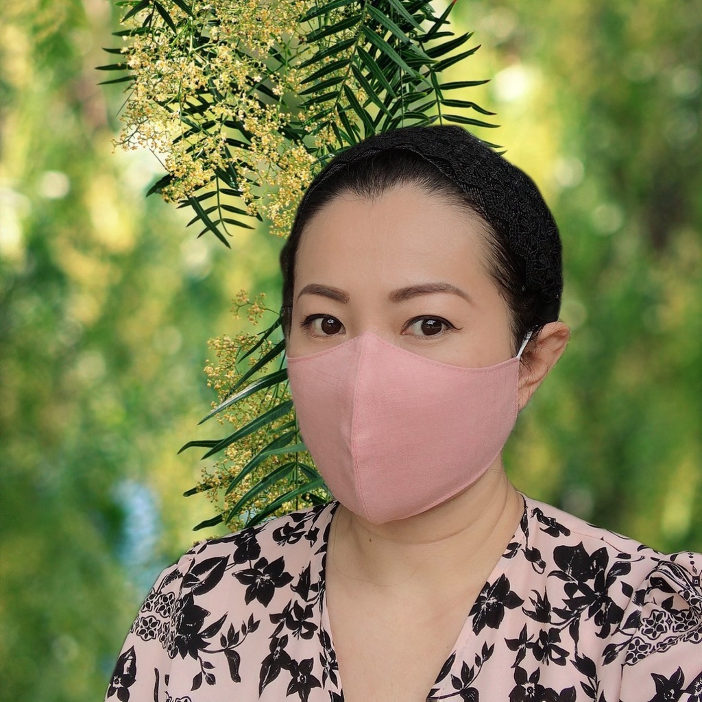 Khẩu trang linen tự nhiên 2 lớp thoáng khí T03