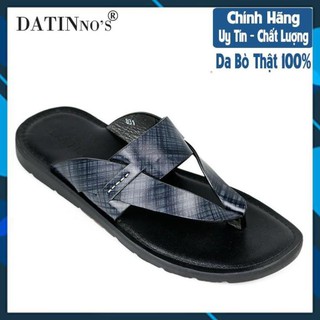 Dép Kẹp Nam Da Bò DATINNOS (BẢO HÀNH CHÍNH HÃNG 12 THÁNG) - AH1831 đen