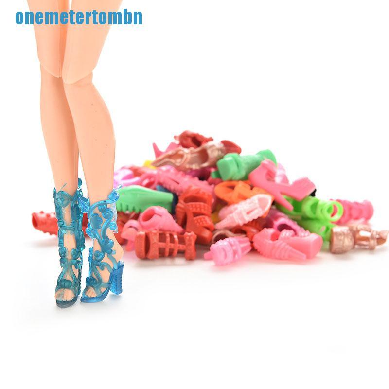 15 / 30 / 60 Đôi Giày Cao Gót Nhiều Kiểu Dáng Cho Búp Bê Barbie