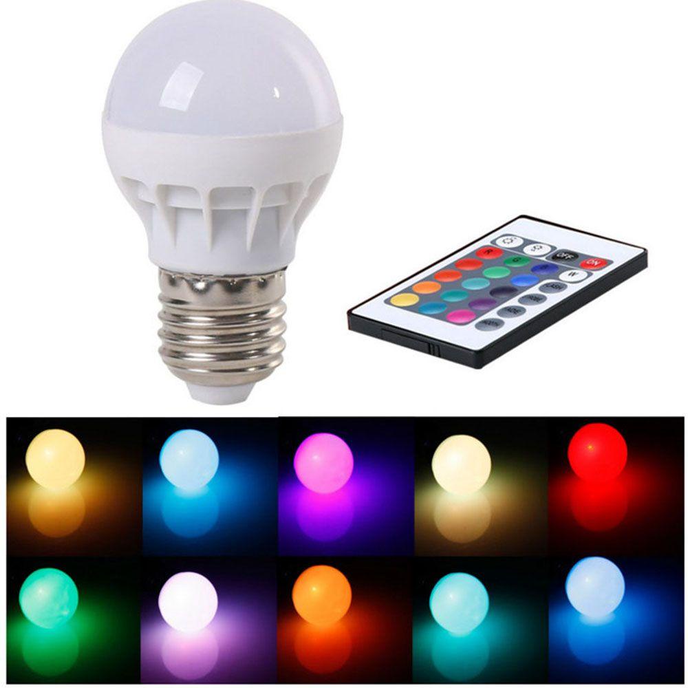 Bóng Đèn LED RGB AC85V-265V 85-265V 16 Màu Có Thể Thay Đổi Kèm Remote Điều Khiển