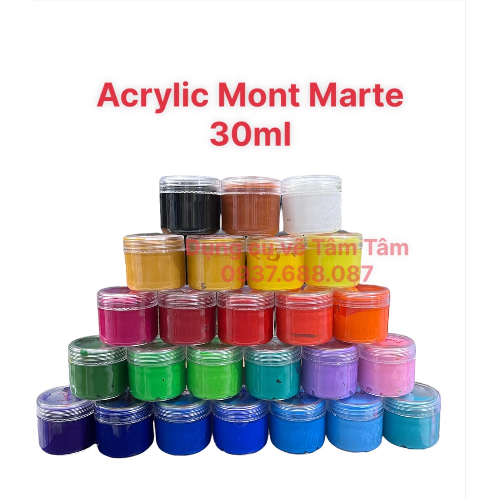 [ TÂM TÂM ]-Màu acrylic Mont Marte 75ml (Chọn màu dùm shop nhé)-đăng lần 1/2-