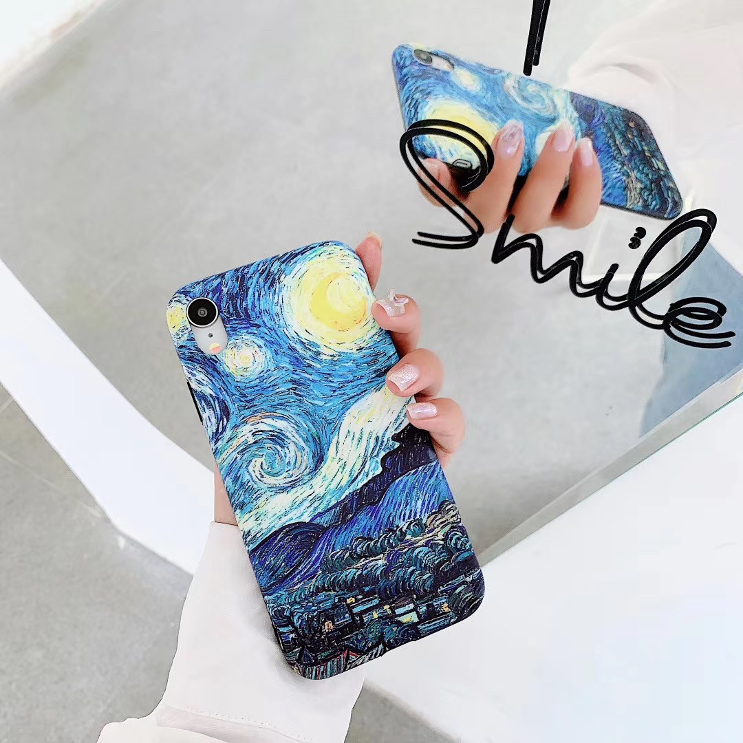 Ốp Lưng Họa Tiết Tranh Sơn Dầu Van Gogh Cho Iphone7 / 8 / 9 Iphone7Plus / 8plus Iphonex / Xsmax Iphone11 11pro 11promax Se2