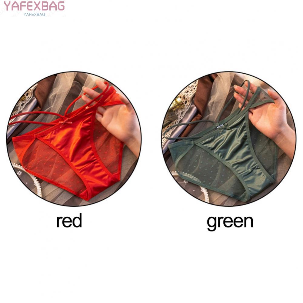 Briefs Hip Lift White Hollow Woman Ice Silk Yellow Invisible Low-waist