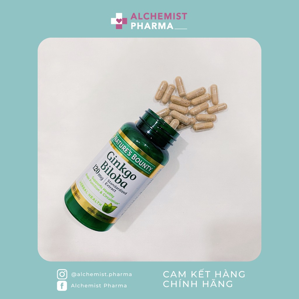VIÊN UỐNG BỔ NÃO NATURE'S BOUNTY GINKGO BILOBA 60MG VÀ 120MG