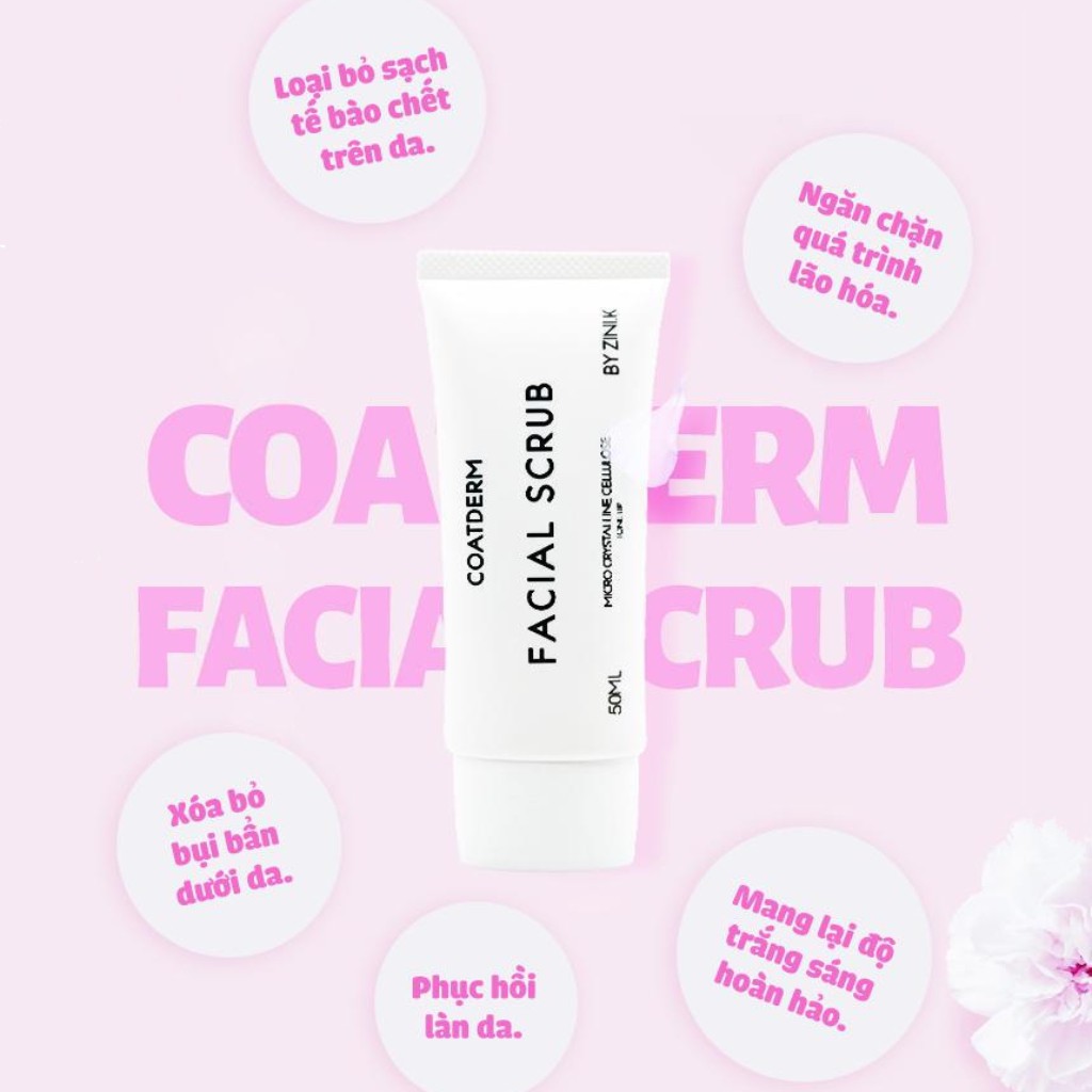 Kem tẩy tế bào chết da mặt COATDERM Facial Scrub 50ml - Xuất xứ Hàn Quốc