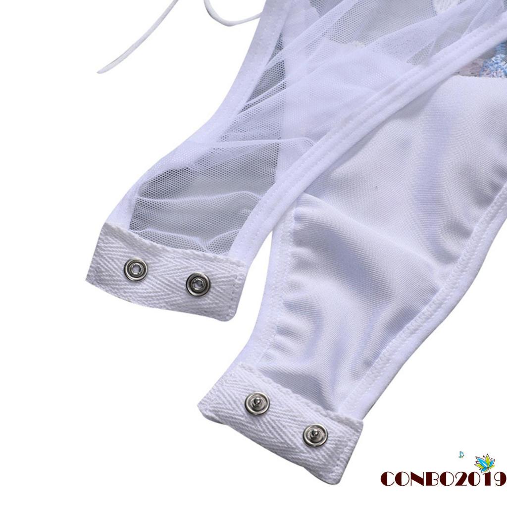 Hgm- Bộ Đồ Lót Liền Thân Thêu Ren Gợi Cảm Dành Cho Nữ Mặc Trong Đám Cưới Trăng Mật