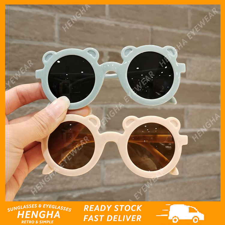 Kính Mát Gọng Tròn Màu Kẹo Ngọt Xinh Xắn Đáng Yêu Cho Bé