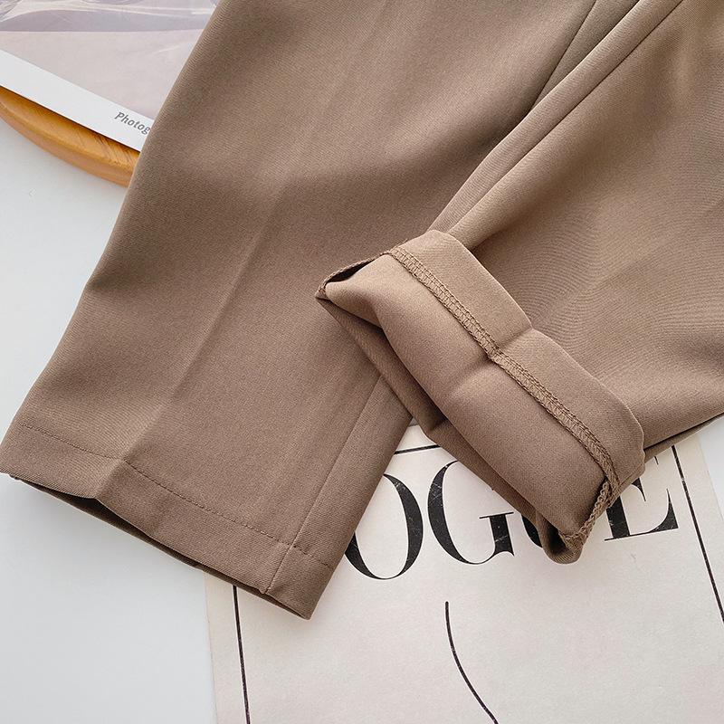 Quần vải nữ cạp cao đi học, quần baggy nữ lưng cao DOLOXI kèm đai Q306