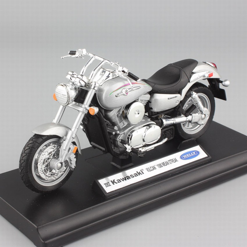 Xe Mô Hình Moto Kawasaki Vulcan 1500 Mean Streak Tỉ Lệ 1:18 - Welly- 8837b