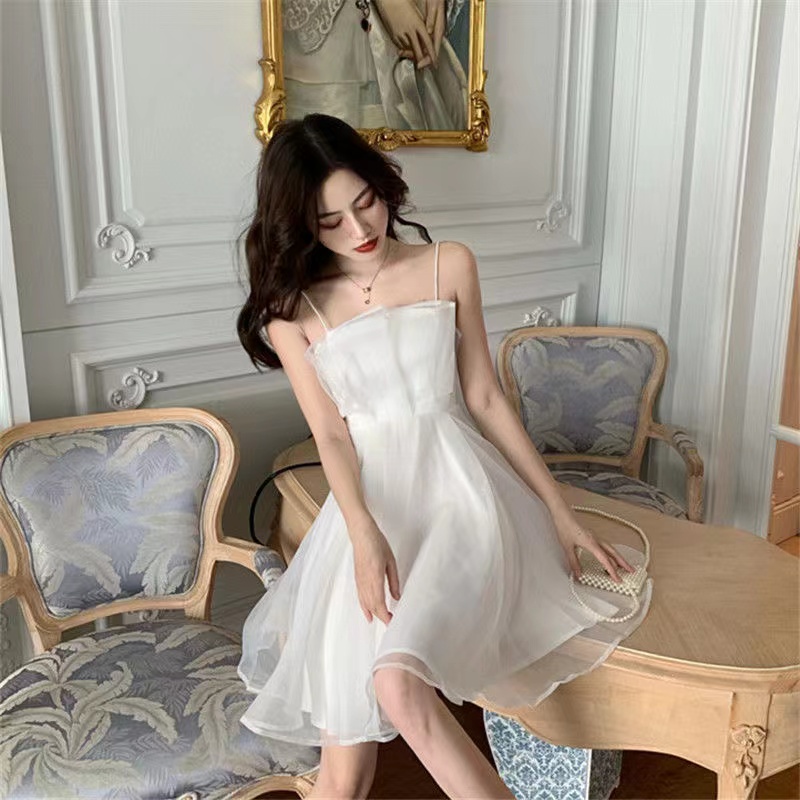 Đầm Phù Dâu Màu Hồng/Trắng Thời Trang Dự Tiệc Cho Nữ