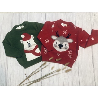 Áo len dệt kim noel cho bé trai - bé gái mùa giáng sinh