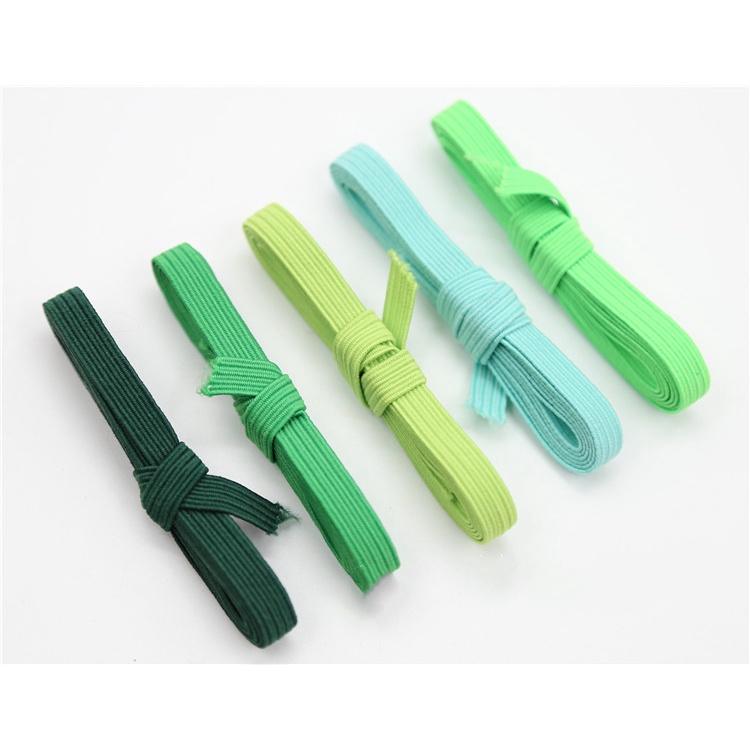 6mm Dây thun phẳng đầy màu sắc Dây thun DIY handmade Quần áo còng cổ phụ kiện