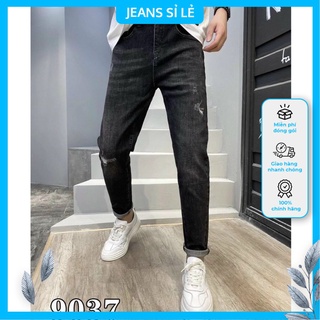 Quần jean nam dài K9037 mẫu wash rách nhẹ màu đen phong cách trẻ trung năng động – Shop jean sỉ lẻ